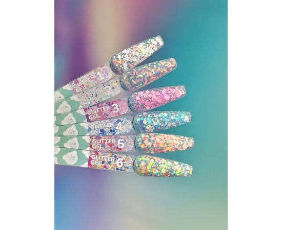 You Are Cute. Glitter Gel #04, 5 ml, Блискітки для нігтів #4