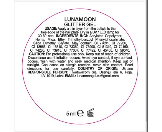 LUNAmoon. Platinum Gel #3, 5 ml #6