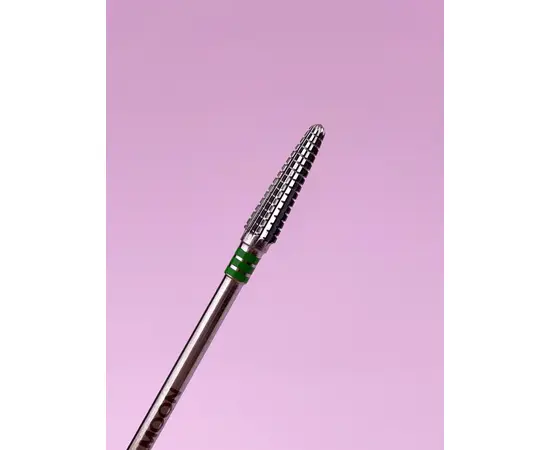 LUNAmoon. Carbide nail bit, cone, green, Фреза твердосплавна "Конус", зелена, Ø 3.2 mm #2