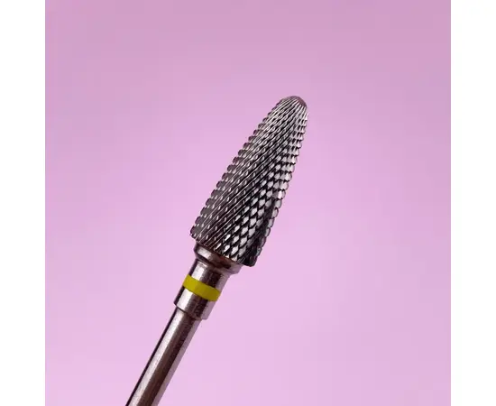 LUNAmoon. Carbide nail bit, corn, yellow, Фреза твердосплавна "Кукурудза", жовта, Ø 5 mm #2