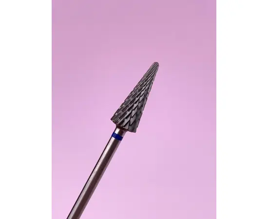 LUNAmoon. Carbide nail bit, cone, blue, Фреза твердосплавна "Ялинка", синя, Ø 4.1 mm #2