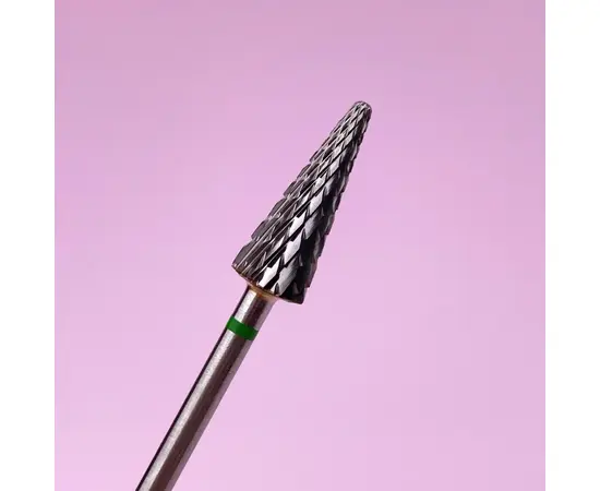 LUNAmoon. Carbide nail bit, cone, green, Фреза твердосплавна "Ялинка", зелена, Ø 4.5 mm #2