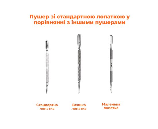 OSTRO. Spatula. Пушер заокруглений + сокирка, Standard #4