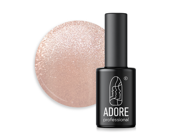 ADORE. Cat's Eye Gel Polish, #E-03, 8 ml. Нюдовий гель-лак "котяче око", персиково-бежевий #1