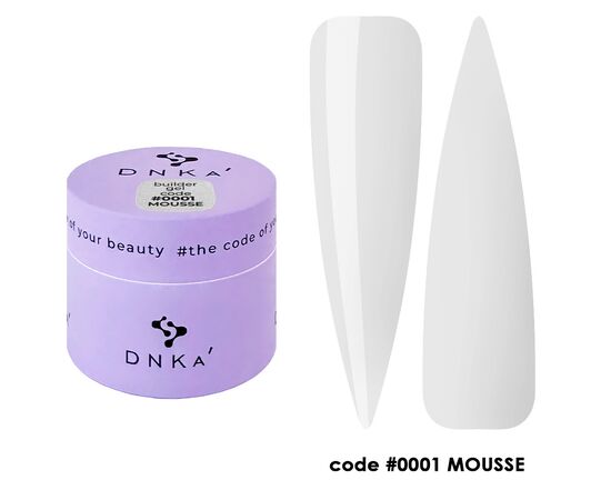DNKa’. Builder Gel, Mousse, #0001, 15 ml, гель для моделювання #1