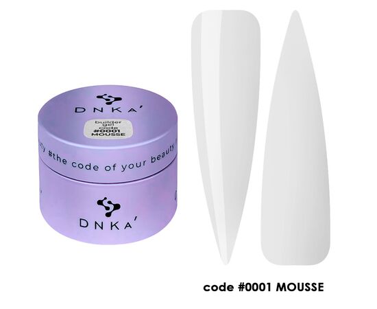 DNKa’. Builder Gel, Mousse, #0001, 30 ml, гель для моделювання #1
