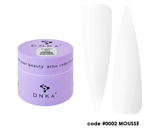 DNKa’. Builder Gel, Mousse, #0002, 15 ml, гель для моделювання #1