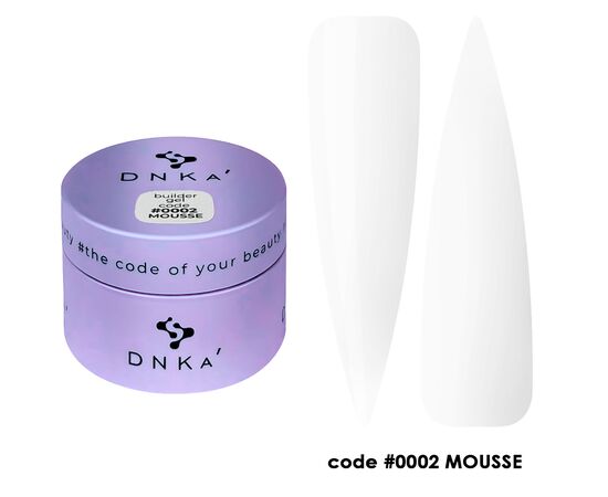 DNKa’. Builder Gel, Mousse, #0002, 30 ml, гель для моделювання #1