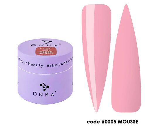 DNKa’. Builder Gel, Mousse, #0005, 15 ml, гель для моделювання #1