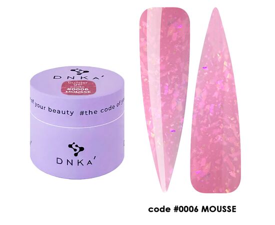 DNKa’. Builder Gel, Mousse, #0006, 15 ml, гель для моделювання #1