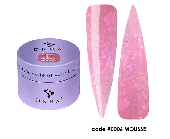 DNKa’. Builder Gel, Mousse, #0006, 30 ml, гель для моделювання #1