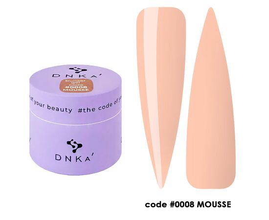 DNKa’. Builder Gel, Mousse, #0008, 15 ml, гель для моделювання #1