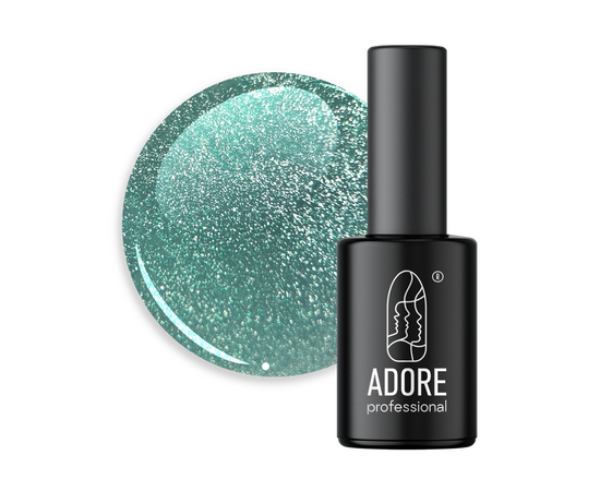 ADORE. Cat's Eye Gel Polish, #C-01, 8 ml. Світловідбиваючий гель-лак "котяче око", м'ятно-зелений #1