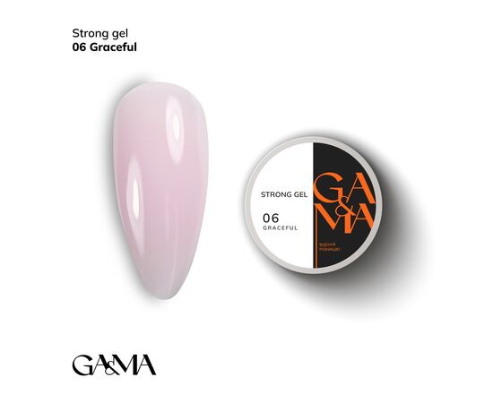 GA&MA. Strong builder gel, Graceful #006, 50 ml, гель без опилу, граціозний #1