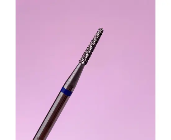 LUNAmoon. Carbide nail bit, cone, blue, Фреза твердосплавна "Конус", синя, Ø 1.3 mm, для випилювання Mini #2