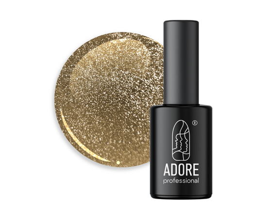 ADORE. Cat's Eye Gel Polish, #C-08, 8 ml. Світловідбиваючий гель-лак "котяче око",  золото #1