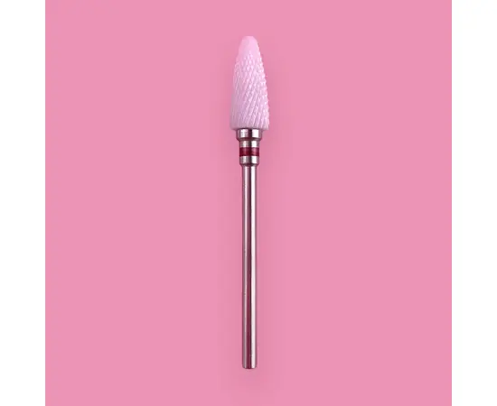 LUNAmoon. Ceramic nail bit, corn, red, Фреза керамічна "Кукурудза", червона, для зняття гель-лаку #1