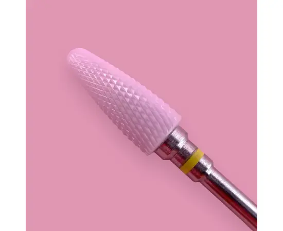 LUNAmoon. Ceramic nail bit, corn, yellow, Фреза керамічна "Кукурудза", жовта, для зняття гель-лаку #2