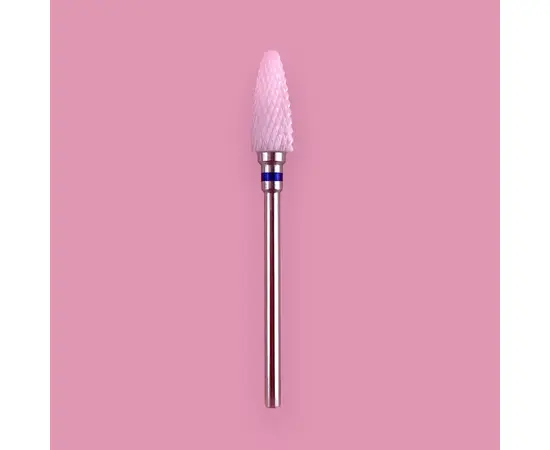 LUNAmoon. Ceramic nail bit, corn, blue, Фреза керамічна "Кукурудза", синя, для зняття гель-лаку #1