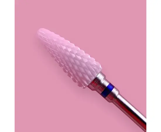 LUNAmoon. Ceramic nail bit, corn, blue, Фреза керамічна "Кукурудза", синя, для зняття гель-лаку #2