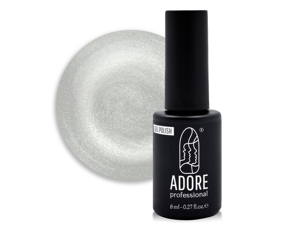 ADORE. Cat's Eye Gel Polish, #M-05, 8 ml. Гель-лак "котяче око" на вітражній основі, кришталевий циркон #1