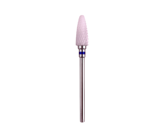 LUNAmoon. Ceramic nail bit, corn, blue, Фреза керамічна "Кукурудза", синя, для зняття гель-лаку #1