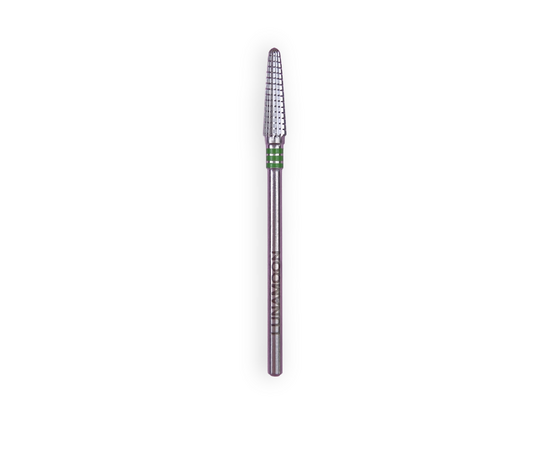 LUNAmoon. Carbide nail bit, cone, green, Фреза твердосплавна "Конус", зелена, Ø 3.2 mm #1