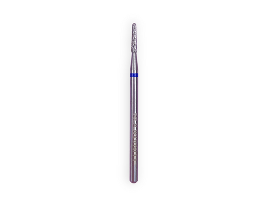 LUNAmoon. Carbide nail bit, cone, blue, Фреза твердосплавна "Конус", синя, Ø 1.3 mm, для випилювання Mini #1