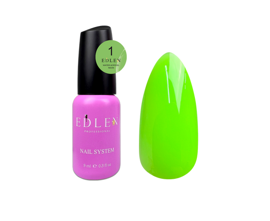 УЦІНКА / EDLEN Water Acrygel Neon №01, 9 ml #1