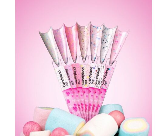 PINX. Cover Base "Candyland",  #002, 8 ml. Кольорова база з кольоровими частинками #5