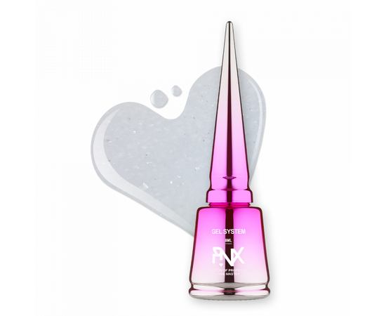 PINX. Liquid builder gel "Bubulove", 8 ml, #001. Гель для укріплення та вирівнювання з шимером #1