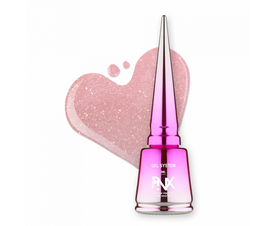 PINX. Liquid builder gel "Bubulove", 8 ml, #005. Гель для укріплення та вирівнювання з шимером #1