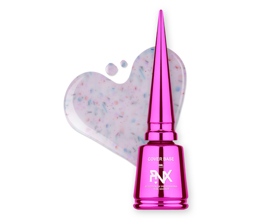 PINX. Cover Base "Candyland",  #005, 8 ml. Кольорова база з кольоровими частинками #1