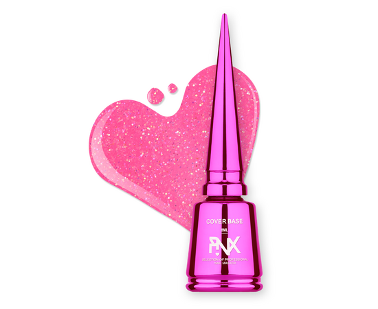 PINX. Cover Base "Cristal Magic",  #003, 8 ml. Кольорова база з шимером #1