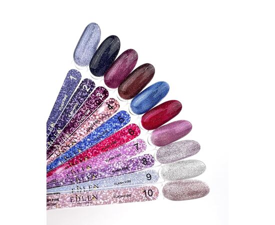 УЦІНКА / EDLEN Gel Polish Flash Fire №04, 9 ml, світловідбиваючий гель-лак #2