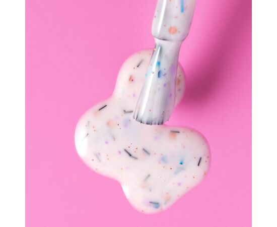 PINX. Cover Base "Candyland",  #005, 8 ml. Кольорова база з кольоровими частинками #2