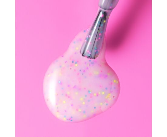 PINX. Cover Base "Candyland",  #002, 8 ml. Кольорова база з кольоровими частинками #2