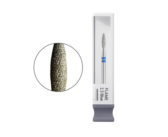 GA&MA. Carbide Pro nail drill bit, Flame, Blue. Фреза алмазна "Полум'я", синя, Ø 2.3 мм #1