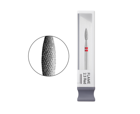 GA&MA. Carbide Pro nail drill bit, Flame, Red. Фреза алмазна "Полум'я", червона, Ø 2.3 мм #1
