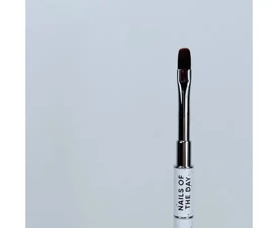 NOTN. Professional Brush 2-in-1: Liner + Oval, 11 mm, двосторонній професійний пензлик для тонких промальовок та викладки гелю #6