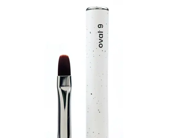 NOTN. Professional Brush Oval, 9 mm, професійний пензлик для викладки гелю, плоский овал #3