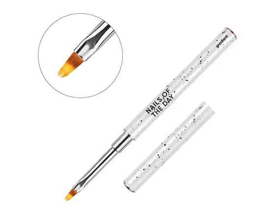 NOTN. Brush Gradient, 12 mm, професійний пензлик для манікюру металевий для градієнтів #1