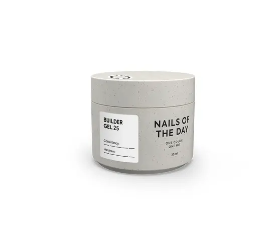 NOTD. Builder Gel, #25, 30 ml. Гель для нарощування, насичений білий #1
