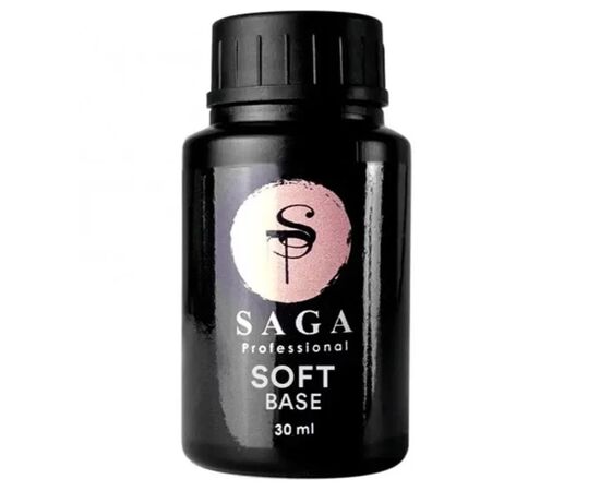 SAGA. Rubber base "Soft", clear, 30 ml. Прозора каучукова база #1