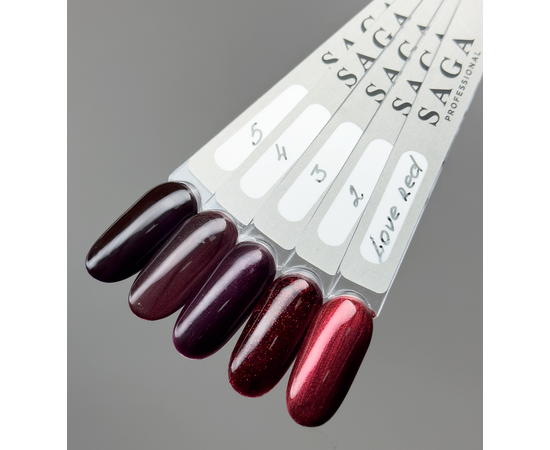 SAGA. Cat's Eye Gel Polish "Love Red", #04, 10 ml. Гель-лак "Котяче око" #4
