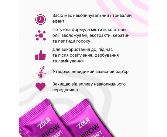 ZOLA. Restructuring Membrane-Lipid Complex, Brow Therapy, in sachet 10 pcs x 1.5 ml. Мембранно-ліпідний комплекс для реструктуризації брів #4