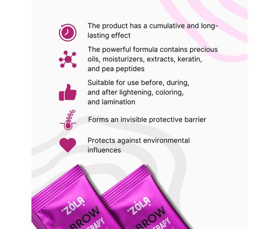 ZOLA. Restructuring Membrane-Lipid Complex, Brow Therapy, in sachet 10 pcs x 1.5 ml. Мембранно-ліпідний комплекс для реструктуризації брів #7