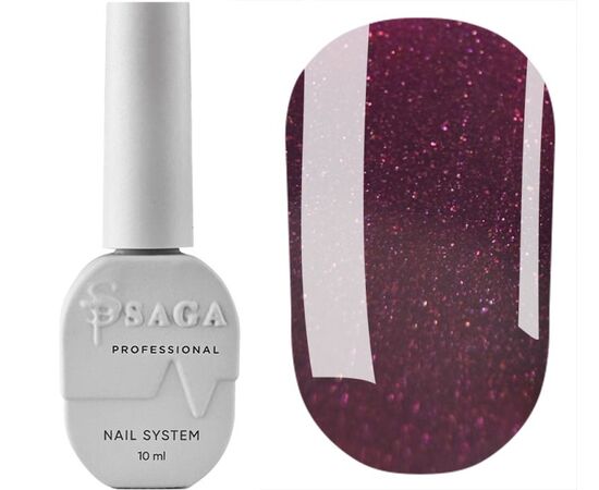 SAGA. Gel Polish "Love Red", #03, 10 ml. Гель-лак з шимером #1
