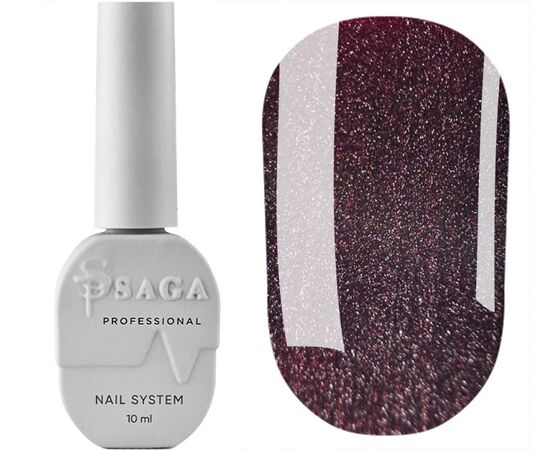 SAGA. Cat's Eye Gel Polish "Love Red", #04, 10 ml. Гель-лак "Котяче око" #1
