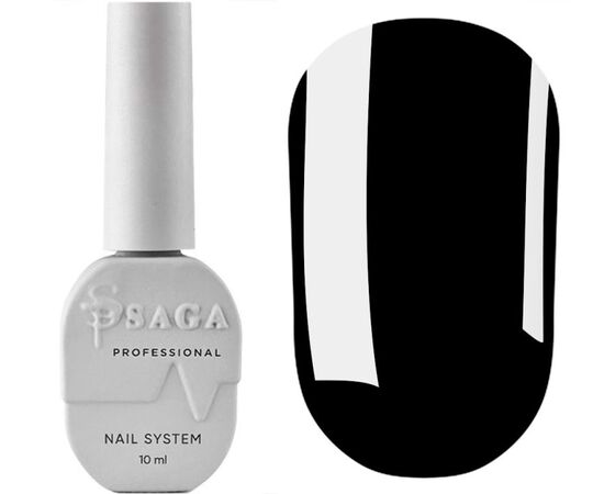 SAGA. No Wipe Color Top, Black, 10 ml. Топ без липкого шару, чорний #1